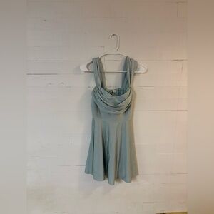 Lovely Day Sage Green Fit and Flare Dress Size Large